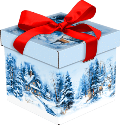 Сладкий новогодний подарок “Посылка с атласной лентой Мечта”, Микрогофрокартон, 700 гр.