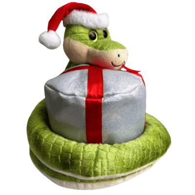 Сладкий новогодний подарок “Санта с подарком”, Мягкая игрушка, 700 гр.